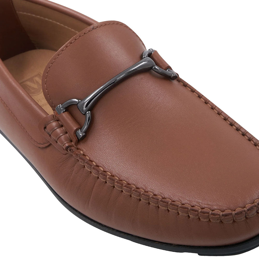 Bruno Magli "M" Collection Parker Leather Bit Moccasin Brown
