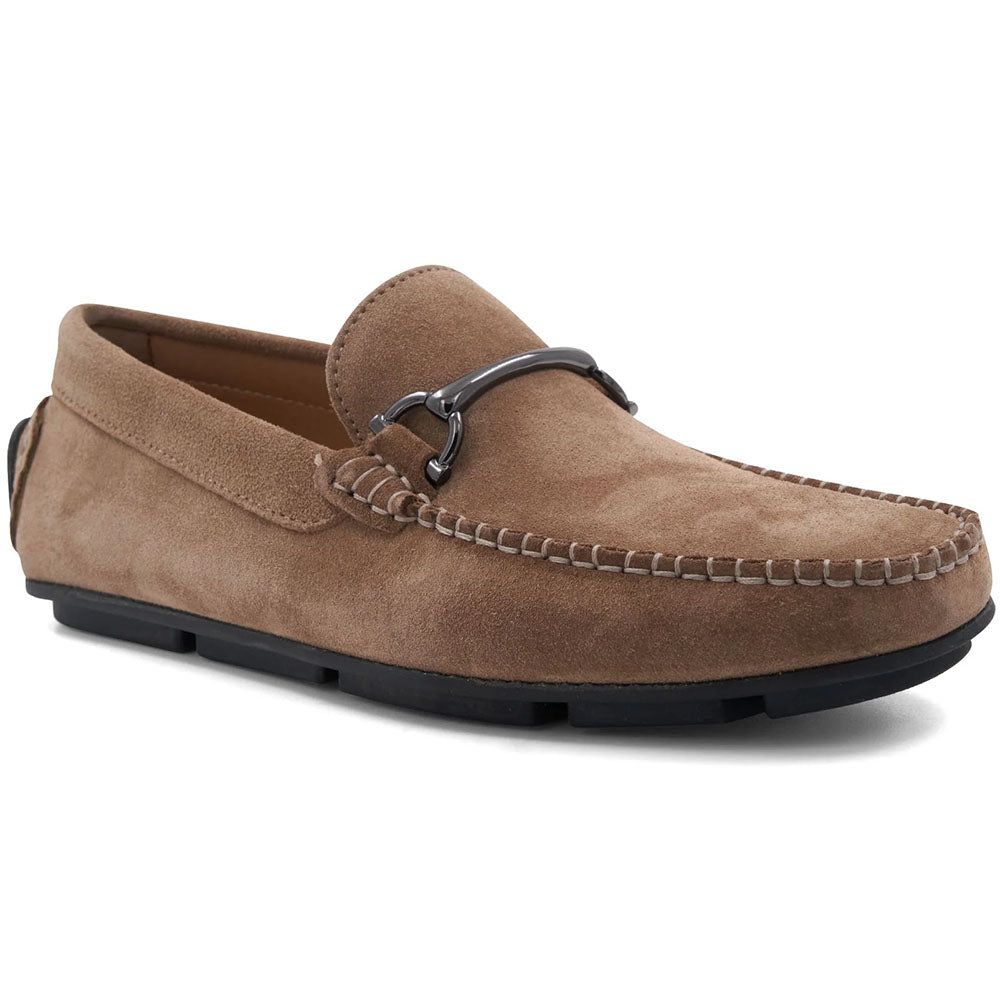 Bruno Magli Parker Suede Bit Moccasin Taupe