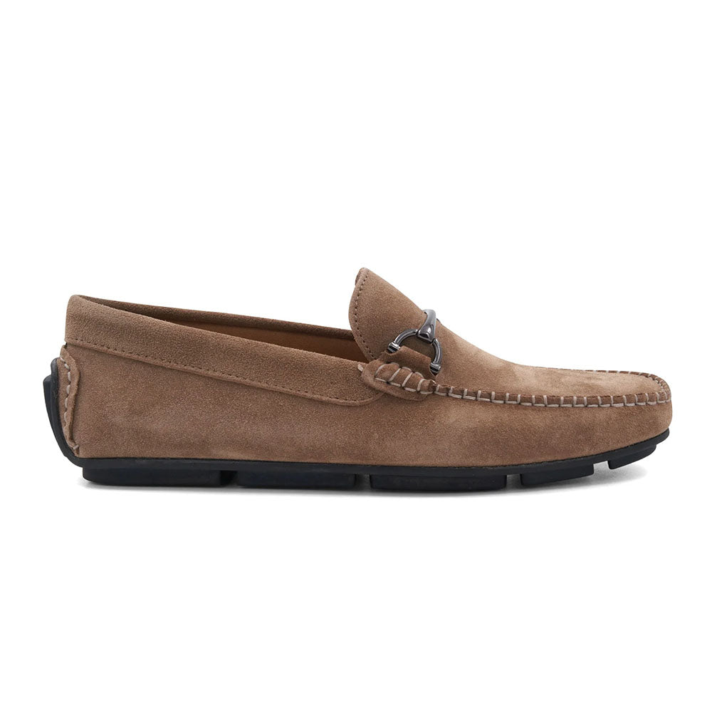 Bruno Magli "M" Collection Parker Suede Bit Moccasin Taupe