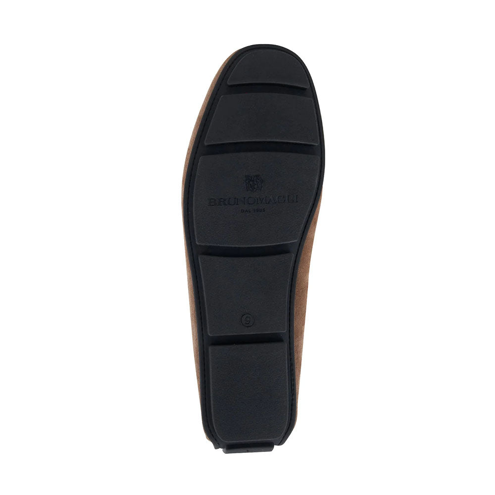 Bruno Magli "M" Collection Parker Suede Bit Moccasin Taupe