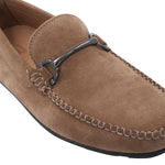 Bruno Magli "M" Collection Parker Suede Bit Moccasin Taupe
