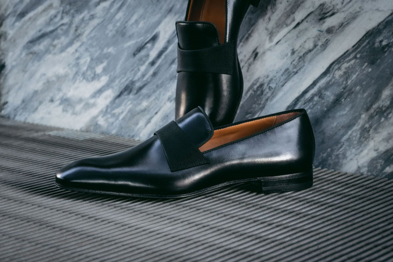 Paul Stuart Heron Formal Slip On Black