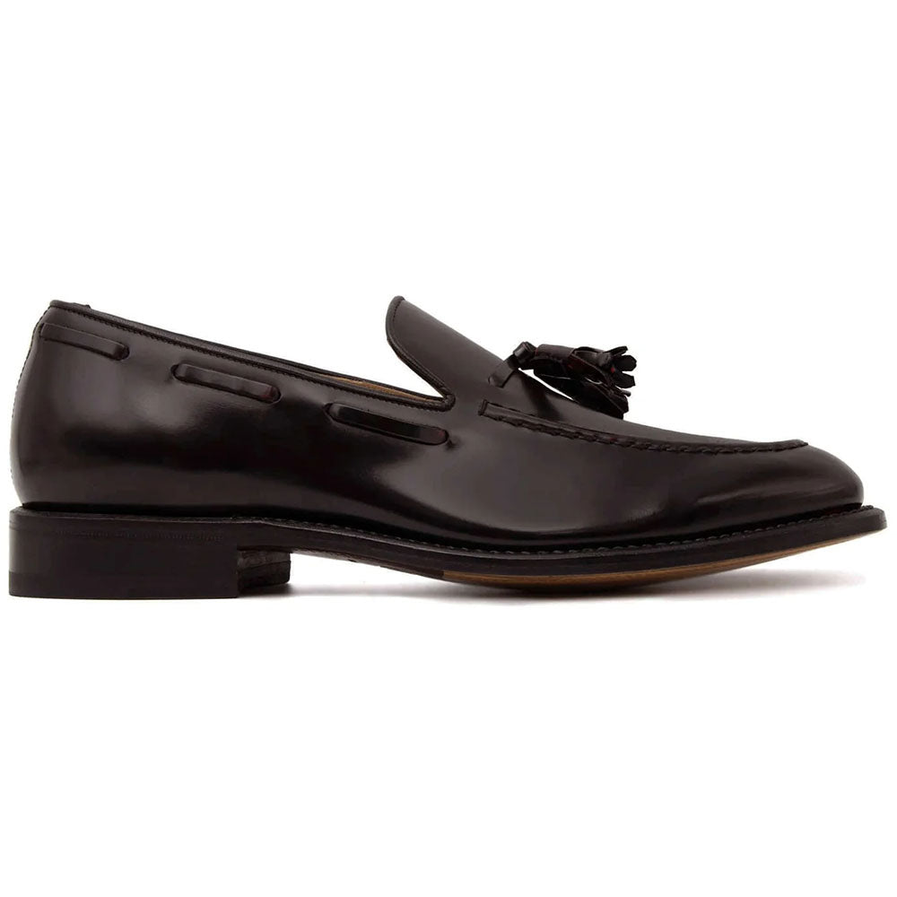 Il Gergo Paulo Leather Tassel Loafer Dark Red