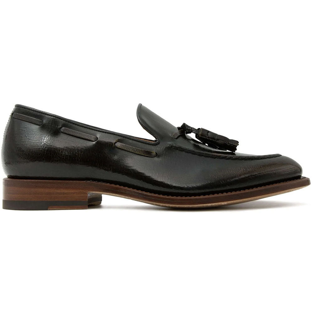 Il Gergo Paulo Leather Tassel Loafer Green