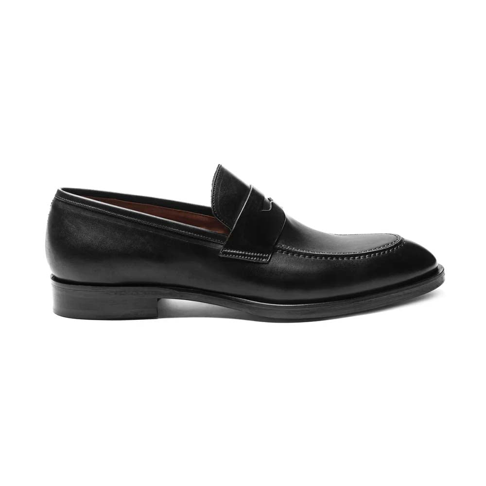 Bruno Magli Payton Burnished Penny Loafer Black