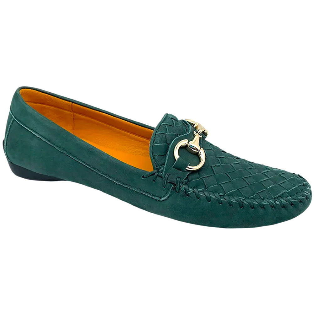 Robert Zur Women's Perlata Suede Driving Shoes Forest