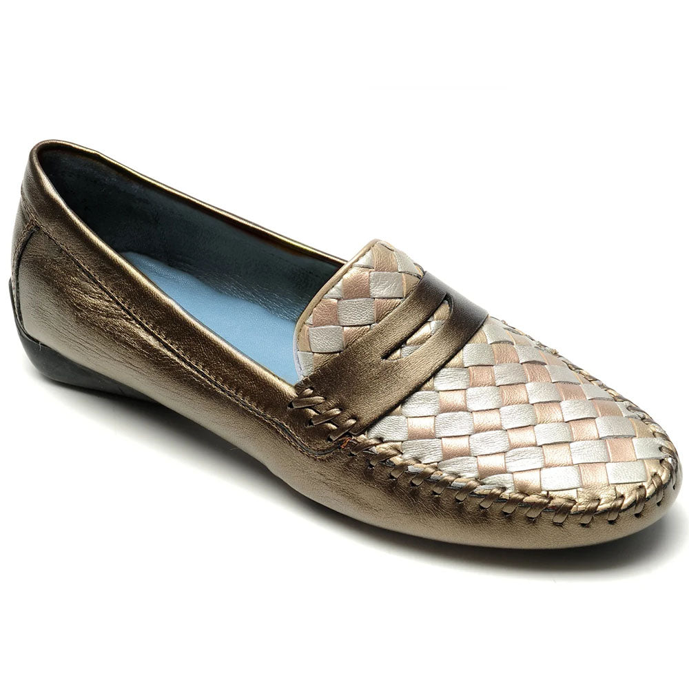 Robert Zur Women's Petra True Glove Driving Shoes Bronze Combo
