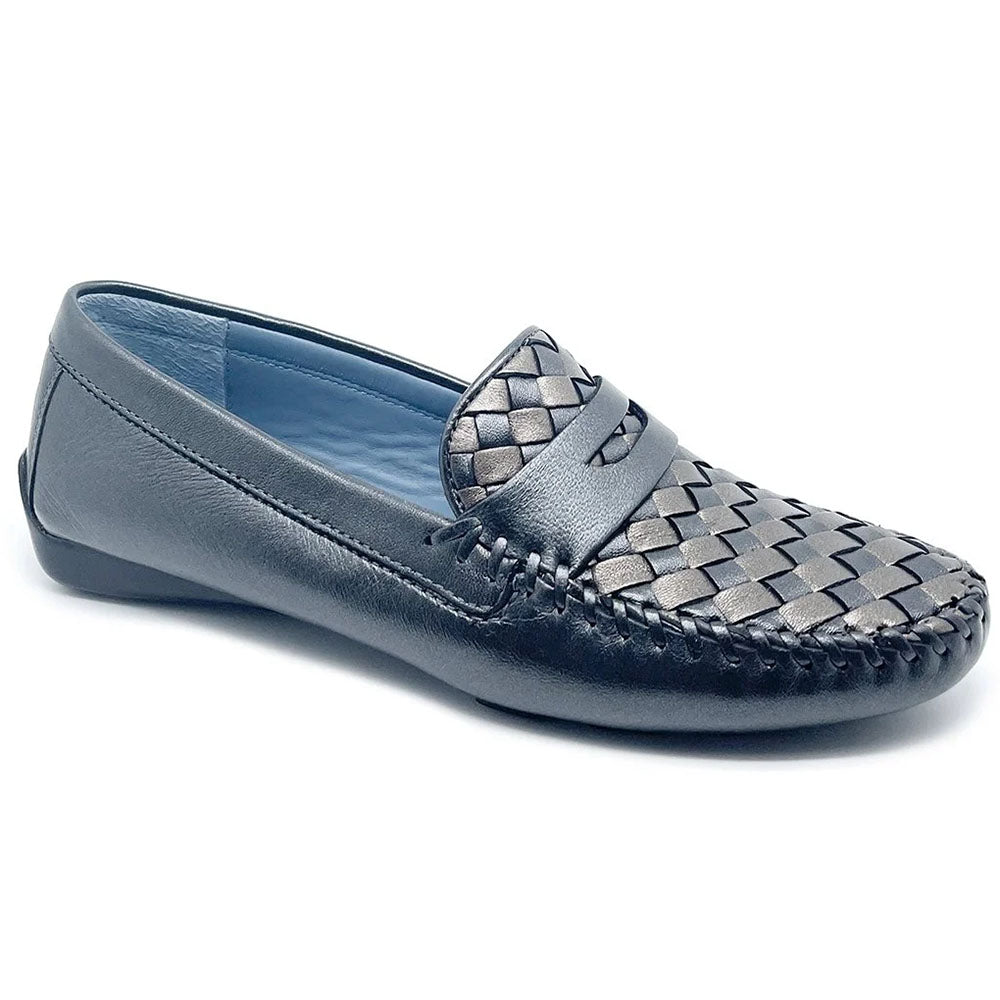 Robert Zur Women's Petra True Glove Driving Shoes Gunmetal & Bronze