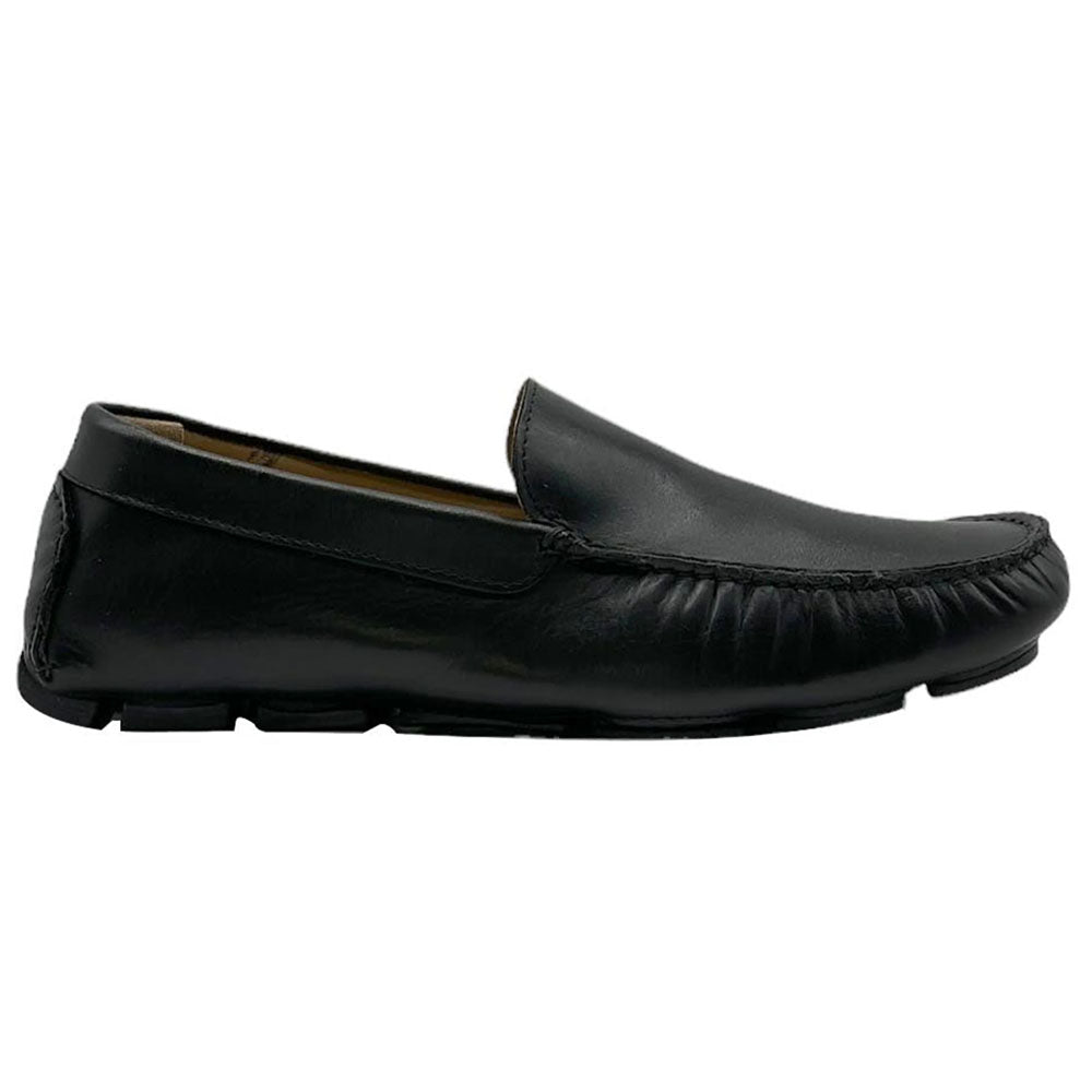Paolo Shoes Alfonso Leather Driving Shoe Black