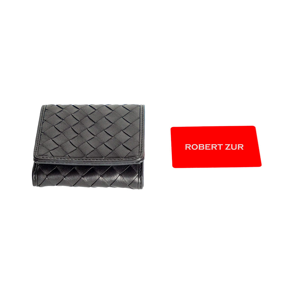 Robert Zur Women's Pierce True Glove Woven Wallet Black