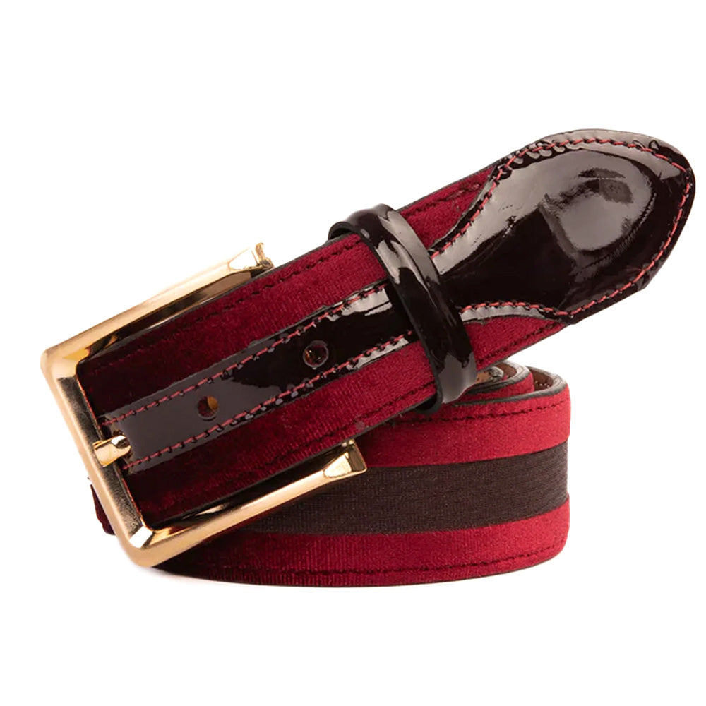 Vinci Leather The Pontalto Burgundy Leather Belt