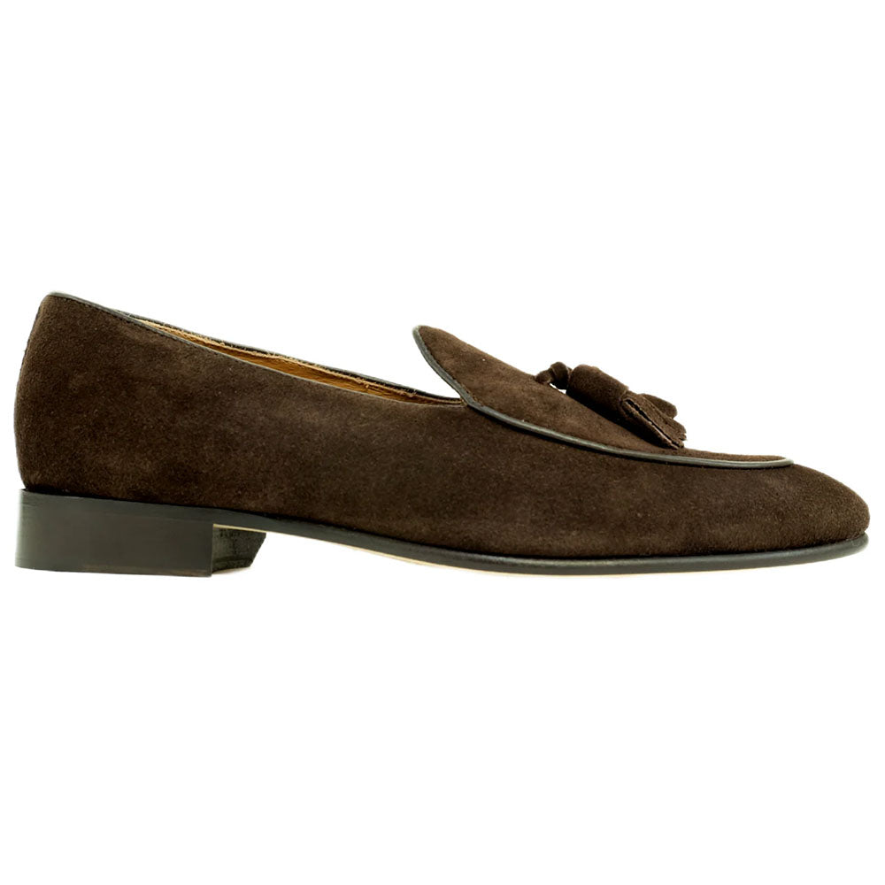 Alan Payne Porto Suede Tassel Loafer Dark Brown