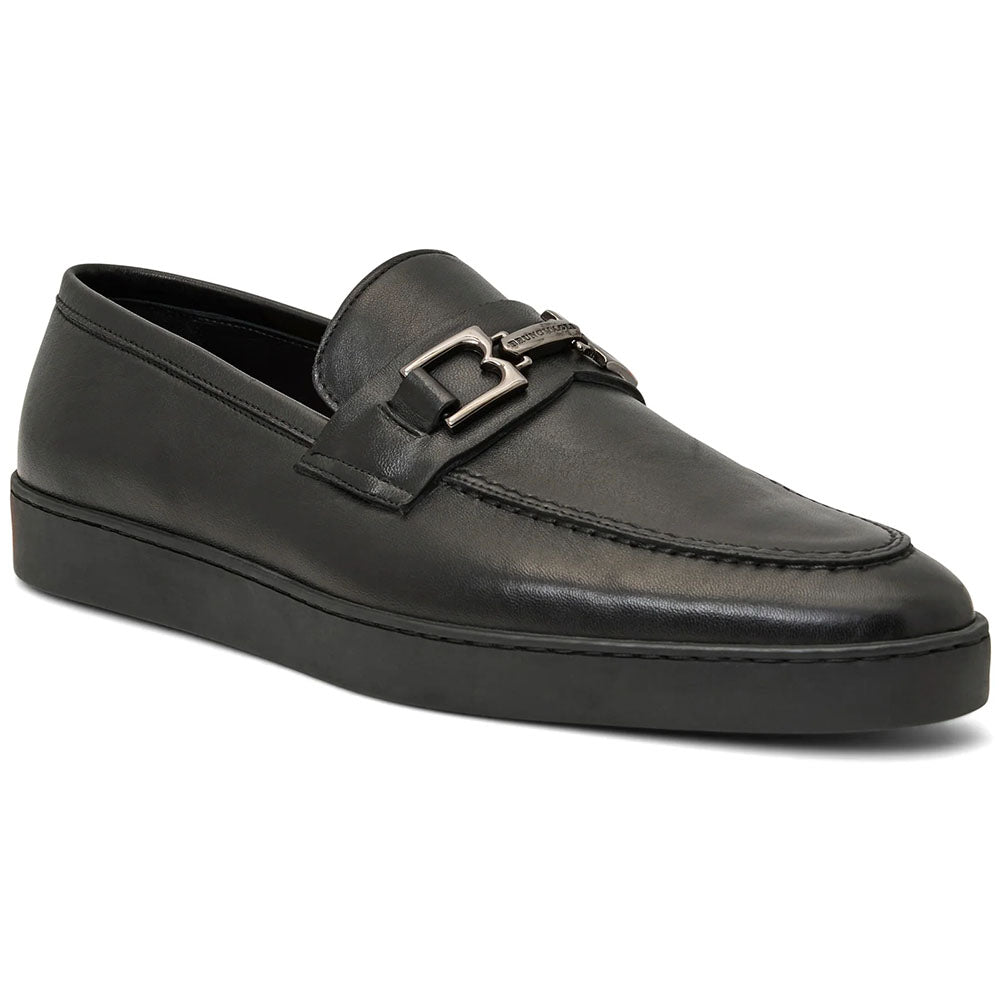 Bruno Magli Prato Leather Slip-On Bit Loafer Black