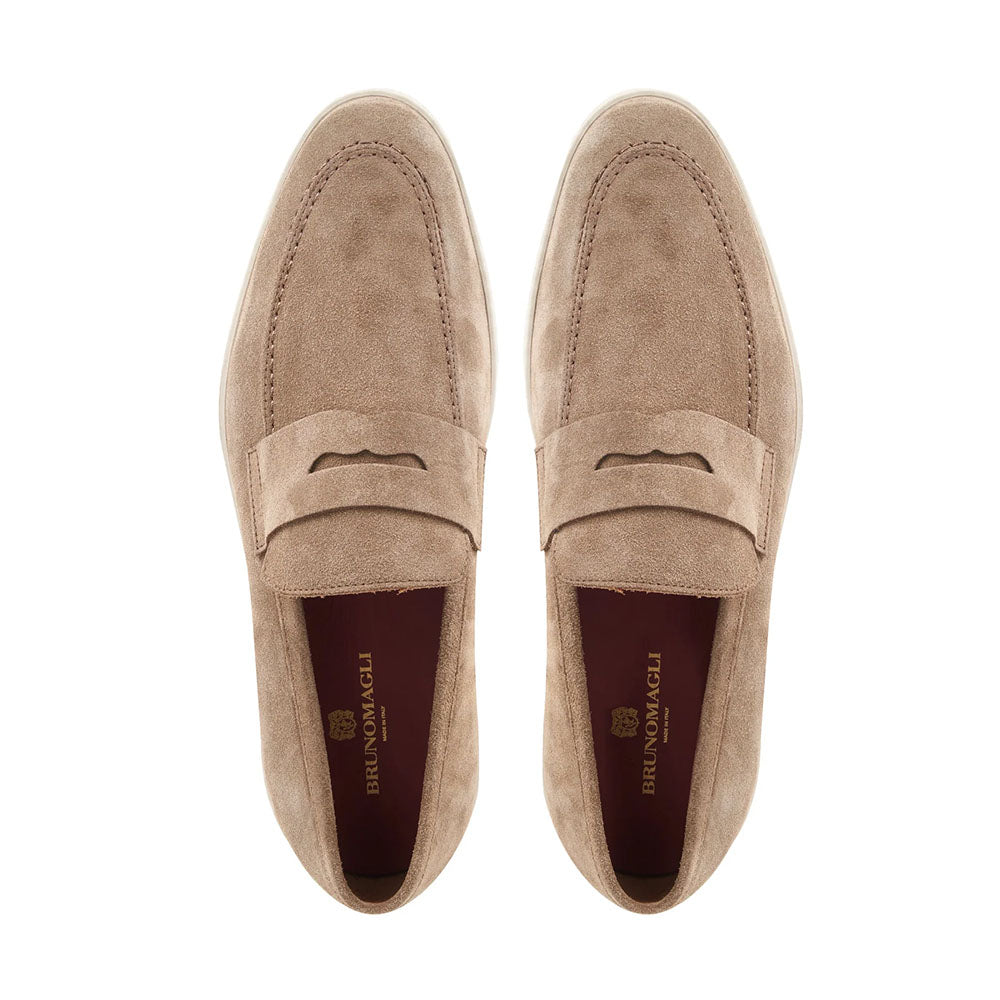 Bruno Magli Prato Suede Slip-On Loafer Sand