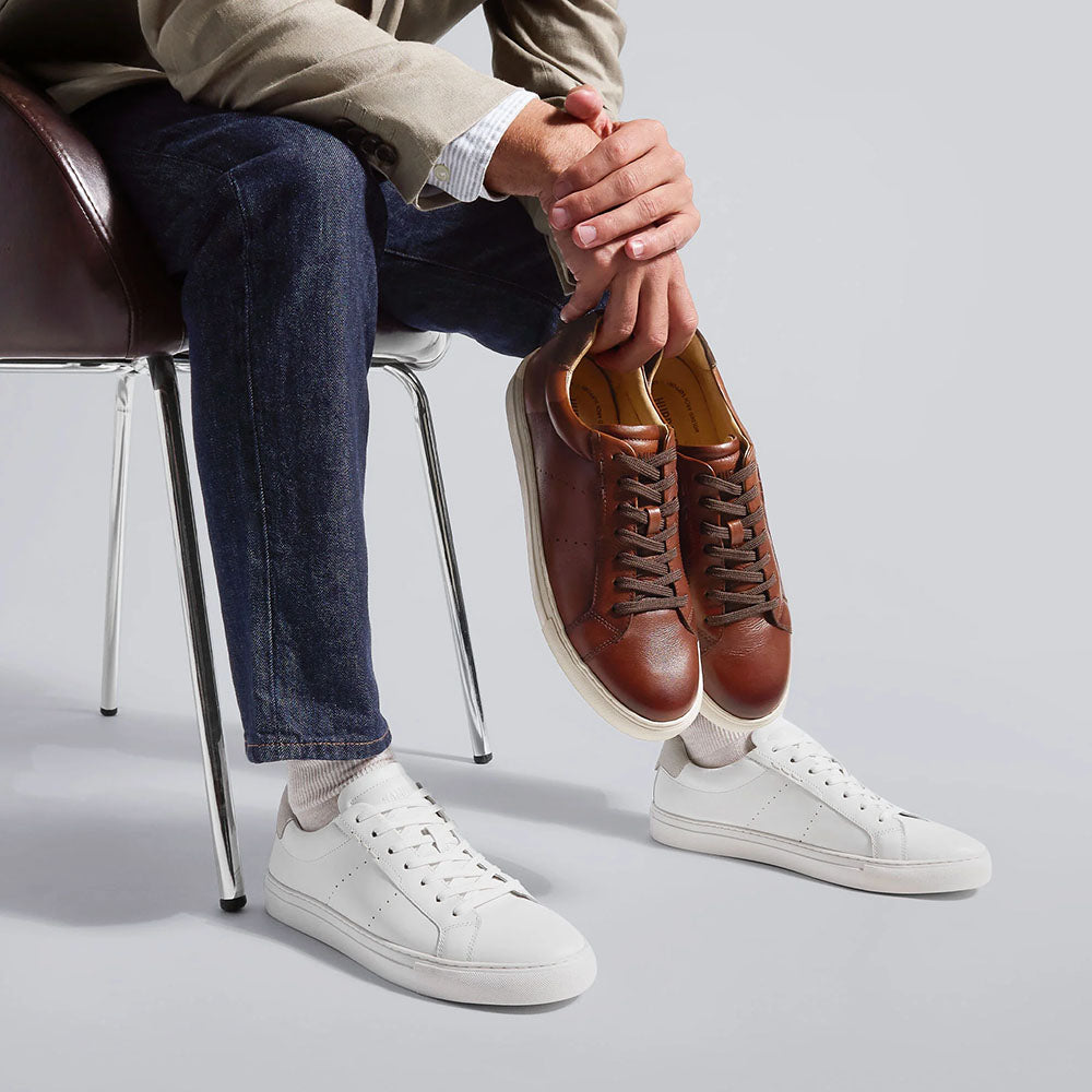Samuel Hubbard Presidio Leather Lace-Up Sneaker Antique Brown