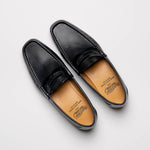 Calzoleria Toscana Q479 Parma Calfskin Penny Loafers Black