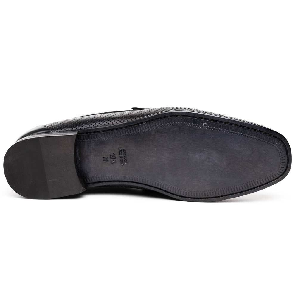 Calzoleria Toscana Q479 Parma Calfskin Penny Loafers Black