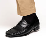 Calzoleria Toscana Q479 Parma Calfskin Penny Loafers Black