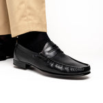 Calzoleria Toscana Q479 Parma Calfskin Penny Loafers Black