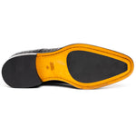 Calzoleria Toscana Q979 Woven Wingtip Lace Up Shoes Black