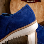 Calzoleria Toscana Q982 Velour Suede Monkstrap Blue