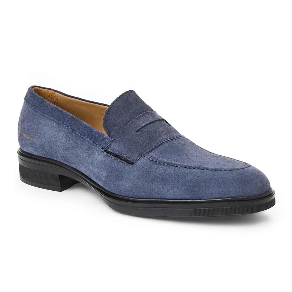 Bruno Magli Quarrata Italian Suede Penny Loafer Navy