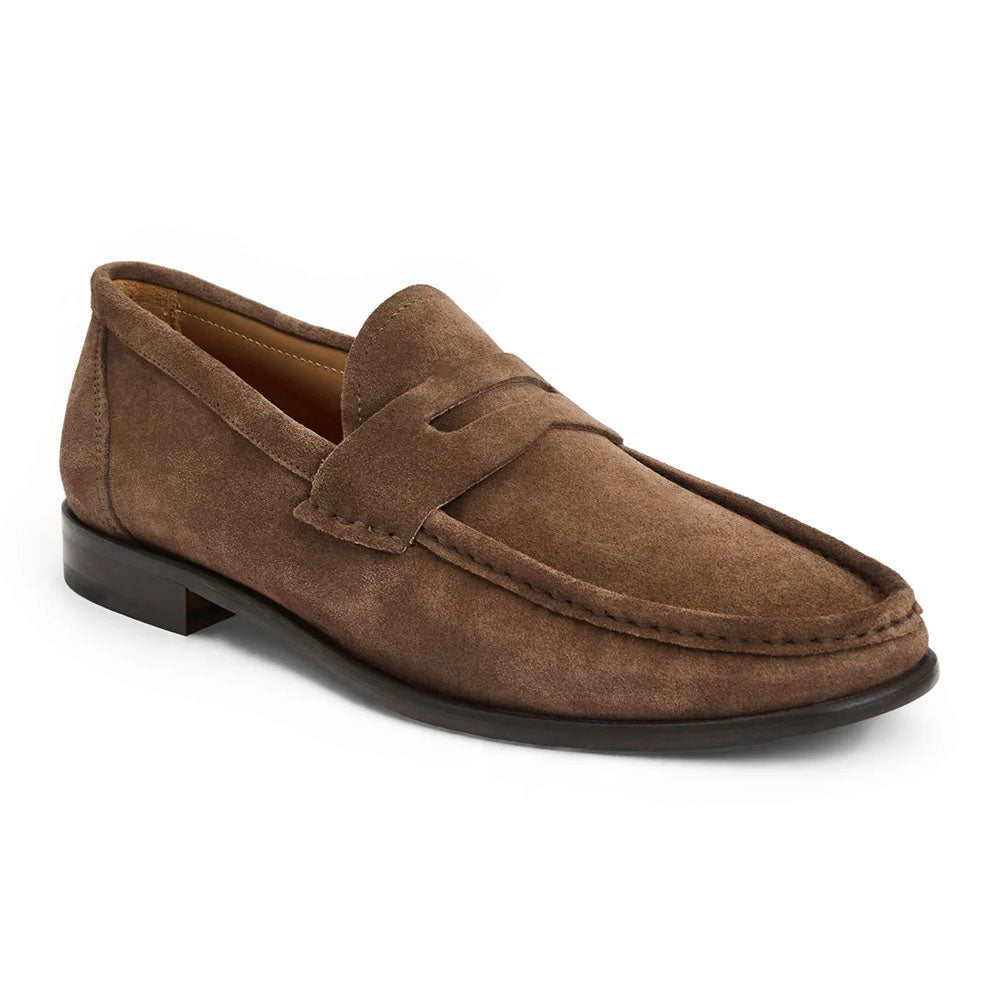 Bruno Magli Quarrata Italian Suede Penny Loafer Tobacco