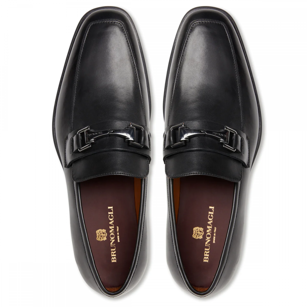Bruno Magli Raging Leather Bit Loafer Black