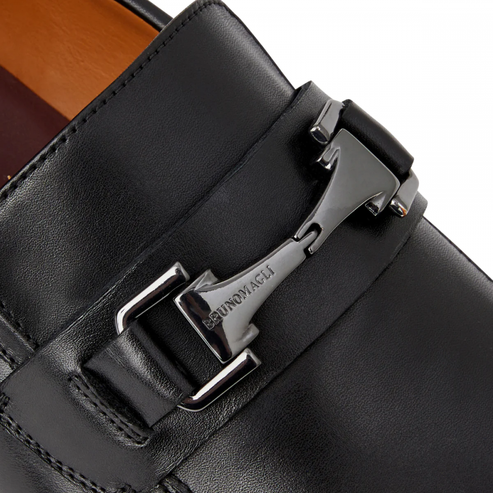Bruno Magli Raging Leather Bit Loafer Black