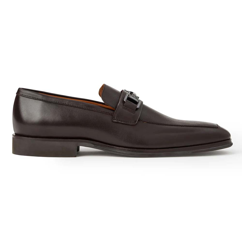 Bruno Magli Raging Leather Bit Loafer Dark Brown