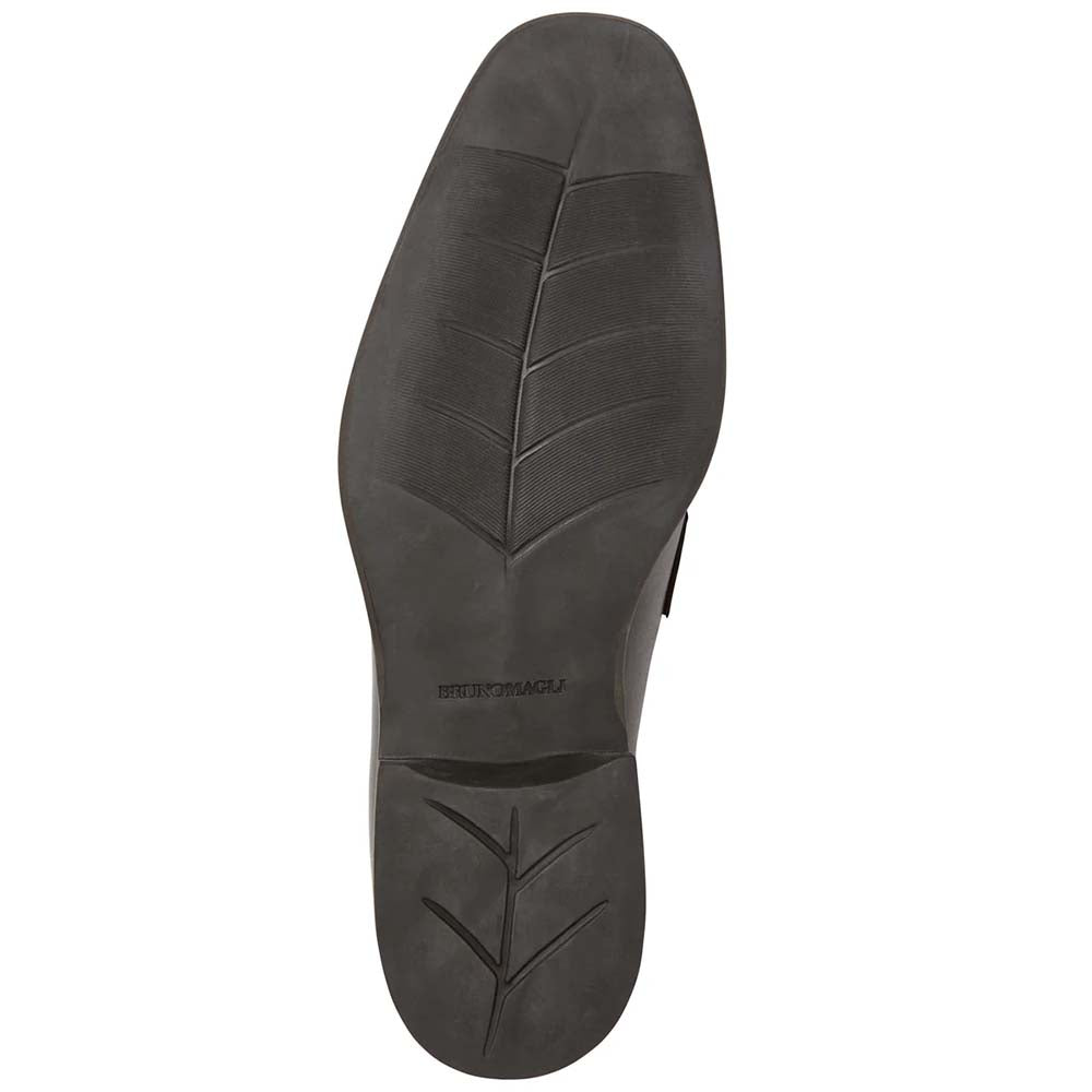 Bruno Magli Raging Leather Bit Loafer Dark Brown