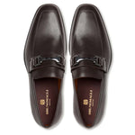 Bruno Magli Raging Leather Bit Loafer Dark Brown