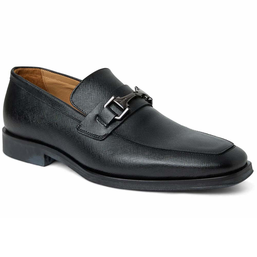 Bruno Magli Raging Brushed Leather Bit Loafer Black