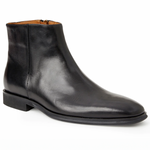 Bruno Magli Raging Leather Side Zip Boots Black
