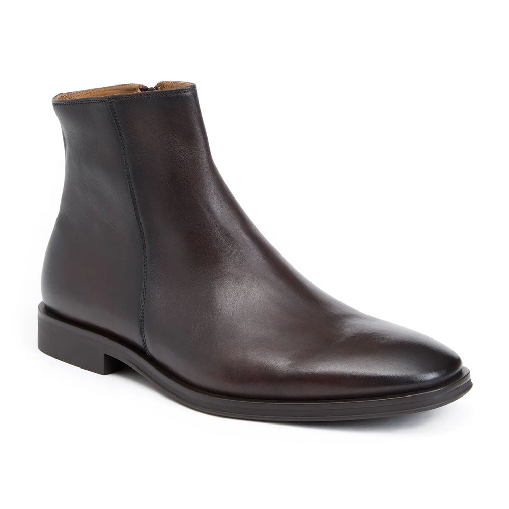 Bruno Magli Raging Side Zip Leather Boot Dark Brown