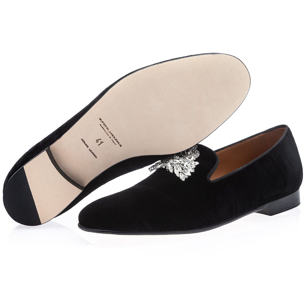 Superglamourous Raoulux Wrinkle Slippers Black