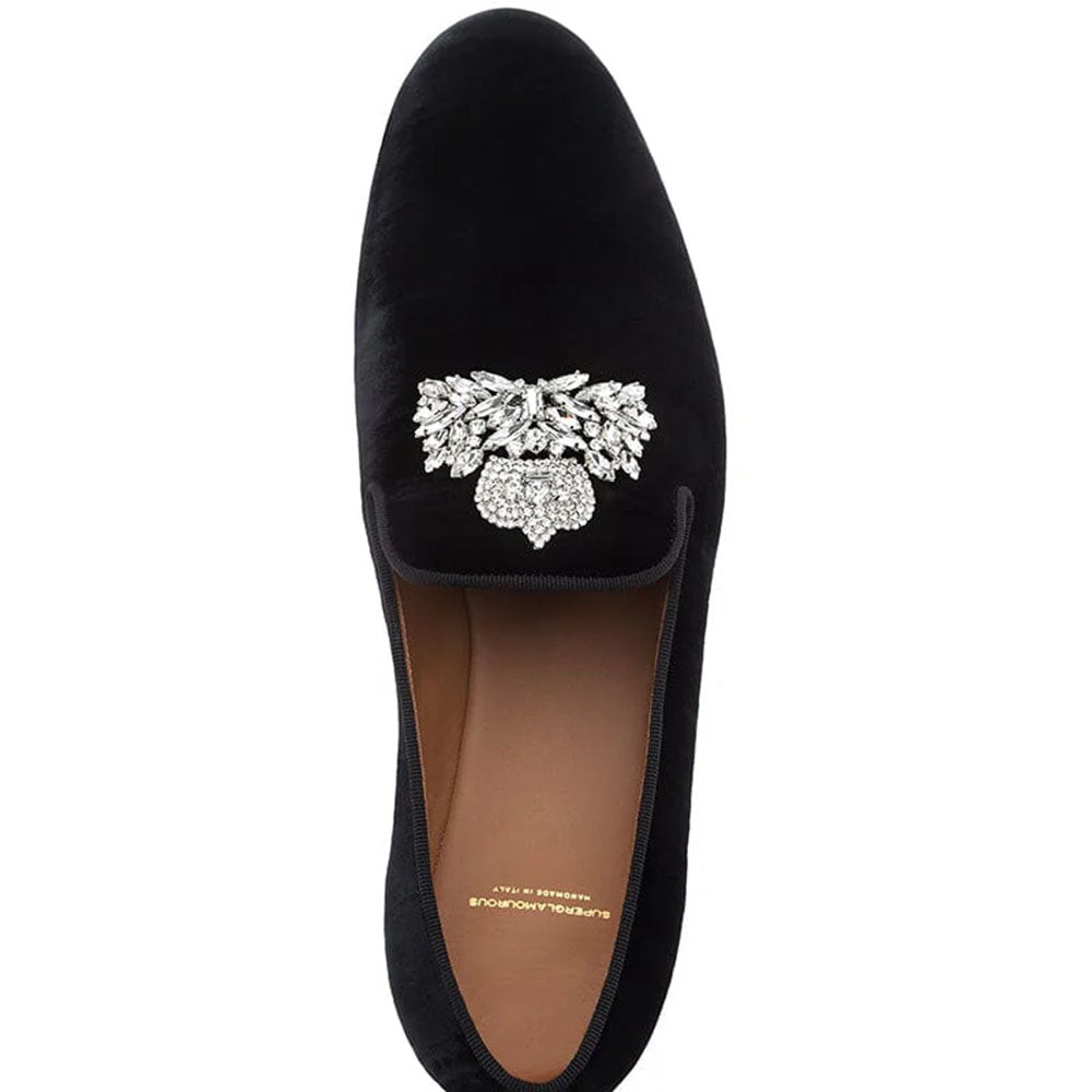 Superglamourous Raoulux Wrinkle Slippers Black