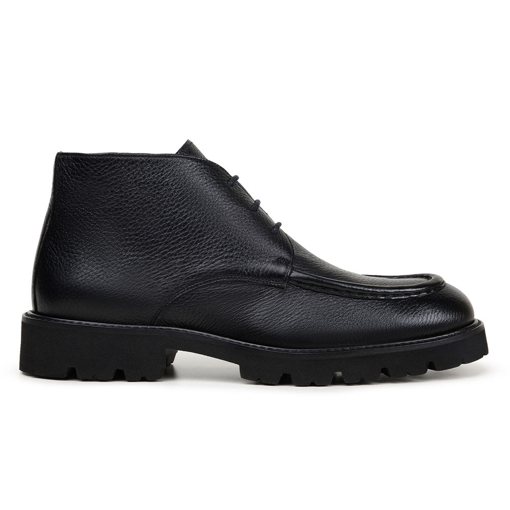 Belvedere Studio Rinaldo Genuine Italian Deerskin Chukka Boot Black