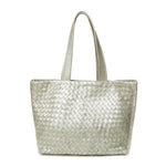 View product image 1: Robert Zur Women's Rina True Glove Woven Tote Bag Platino