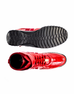 Belvedere Rino Crocodile Suede & Calfskin High Top Sneakers Red