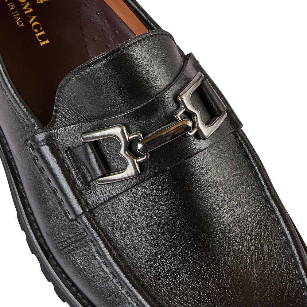 Bruno Magli Rocky Leather Bit Loafer Black | MensDesignerShoe.com