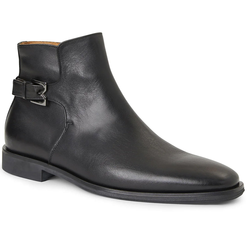 Bruno Magli Rubino Leather Side Zip Boots Black