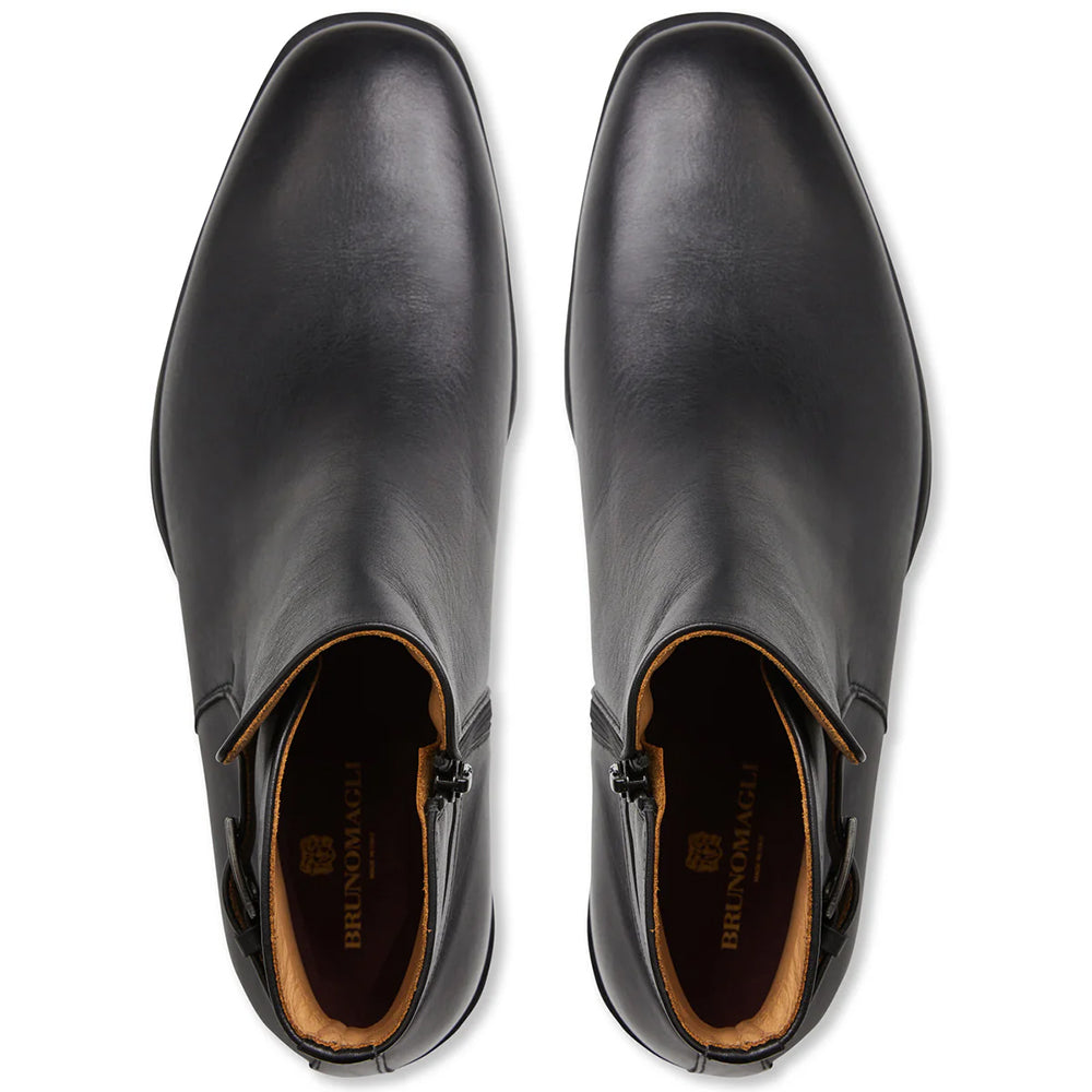 Bruno Magli Rubino Leather Side Zip Boots Black