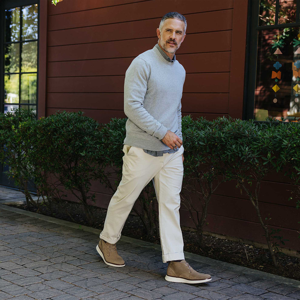 Samuel Hubbard Rafael Hybrid Suede Chukka Boot Taupe