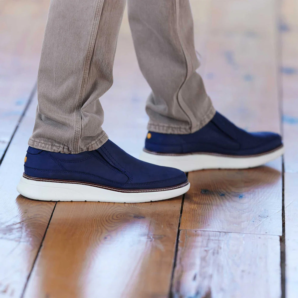 Samuel Hubbard Rafael Hyrbrid Nubuck Slip-On Navy