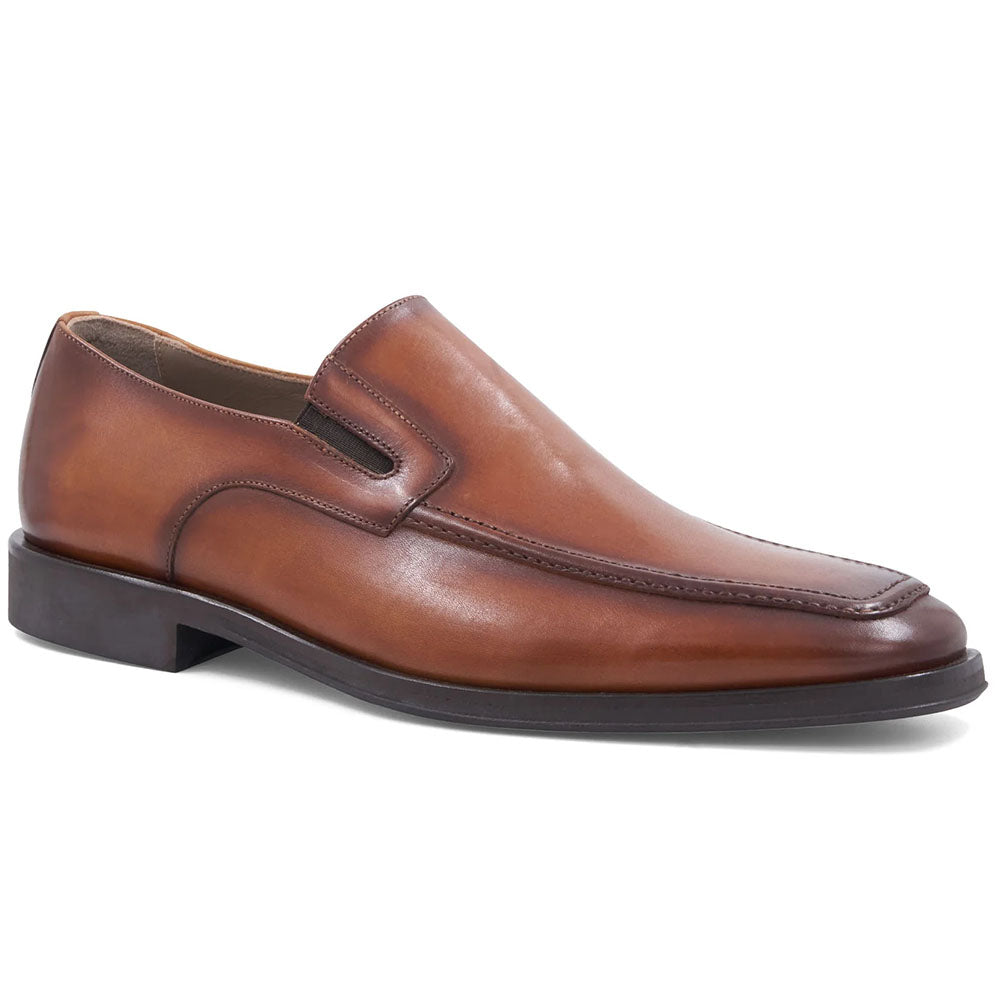 Bruno Magli Raging Leather Slip-on Shoes Cognac