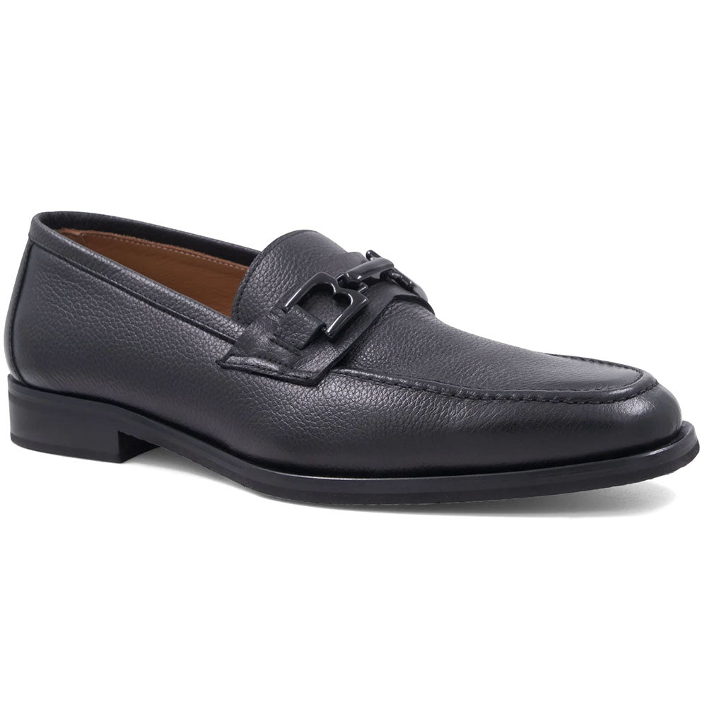 Bruno Magli Roberto Tumbled Leather Bit Loafer Black