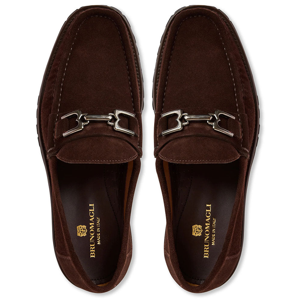 Bruno Magli Rocky Suede Bit Loafer Brown