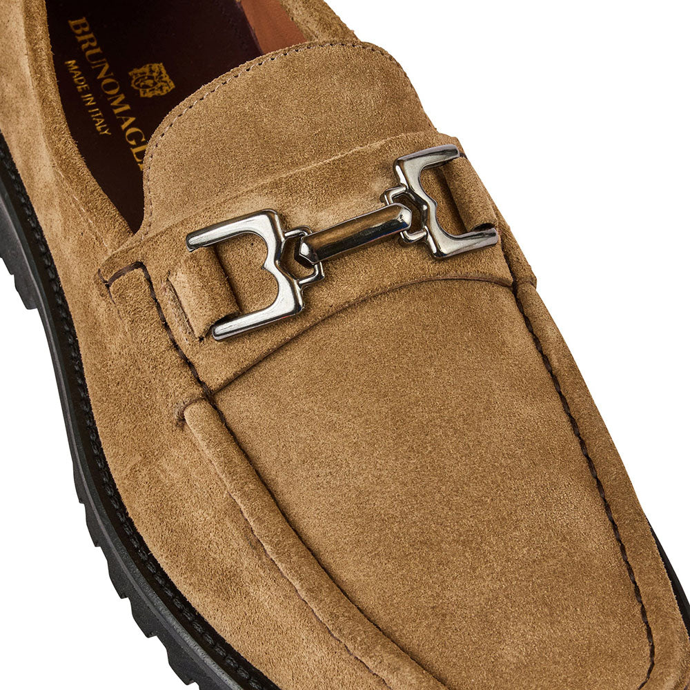Bruno Magli Rocky Suede Bit Loafer Taupe