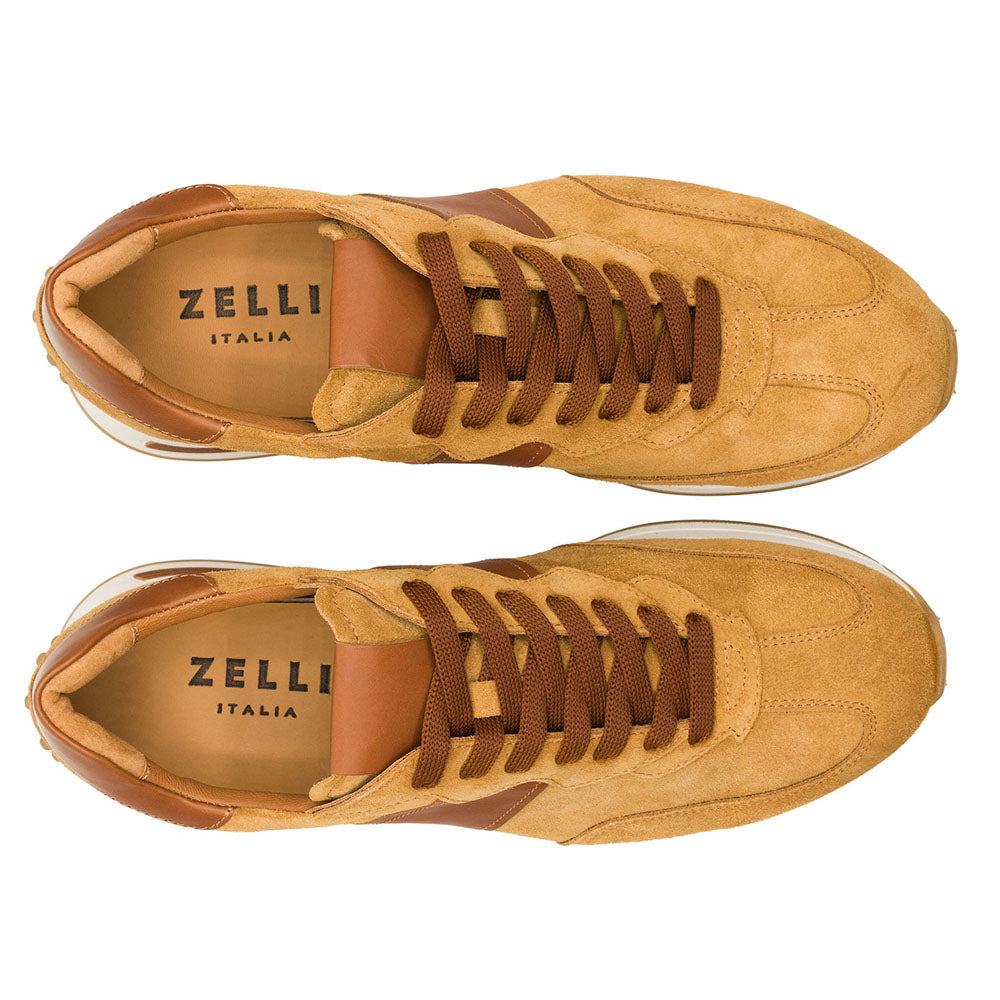 Zelli Roxi Italian Nappa & Calfskin Sneaker Cognac (66-265-CGN)
